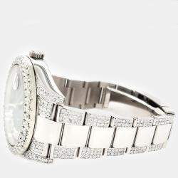 Rolex Custom Gray 8.3ct Diamond Stainless Steel Datejust II 116300 Automatic Men's Wristwatch 41 mm