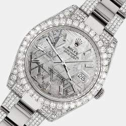 Rolex Custom Gray 8.3ct Diamond Stainless Steel Datejust II 116300 Automatic Men's Wristwatch 41 mm