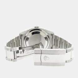 Rolex Custom Yellow 4.5CT Diamond Stainless Steel Datejust 116200 Automatic Men's Wristwatch 36 mm