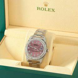 Rolex Custom Salmon 4.5ct Diamond Stainless Steel Datejust II 116300 Automatic Men's Wristwatch 41 mm
