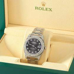 Rolex Custom Rhodium Grey 4.5ct Diamond Stainless Steel Datejust II 116300 Automatic Men's Wristwatch 41 mm