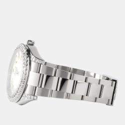 Rolex Custom Imperial Red 4.5ct Diamond Stainless Steel Datejust II 116300 Automatic Men's Wristwatch 41 mm