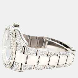 Rolex Custom Imperial Red 8.3CT Diamond Stainless Steel Datejust II 116300 Automatic Men's Wristwatch 41mm