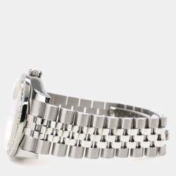 Rolex Custom Maroon Vignette 2.0CT Diamond Stainless Steel Datejust 116200 Automatic Men's Wristwatch 36mm