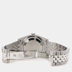 Rolex Custom Navy Blue 2.0CT Diamond Stainless Steel Datejust 116200 Automatic Men's Wristwatch 36mm