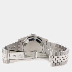 Rolex Custom Black 2CT Diamond Stainless Steel Datejust 116200 Automatic Men's Wristwatch 36mm