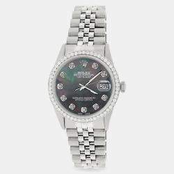 Rolex Custom  MOP 1.1CT Diamond Stainless Steel Datejust  Automatic Men's Wristwatch 36mm