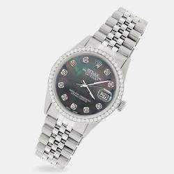 Rolex Custom  MOP 1.1CT Diamond Stainless Steel Datejust  Automatic Men's Wristwatch 36mm