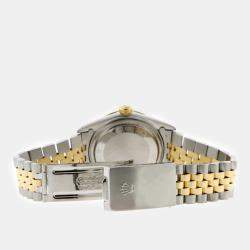 Rolex Customised Tahitian MOP Diamond 18K Yellow Gold Stainless Steel Datejust  Automatic Men's Wristwatch 36mm