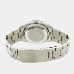 Rolex Customised Pink Diamond Stainless Steel Date  Automatic Men's Wristwatch 34mm