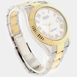 Rolex Customised Black 4CT Diamond Stainless Steel Datejust II 116300 Automatic Men's Wristwatch 41mm
