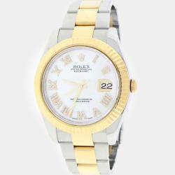 Rolex Customised Black 4CT Diamond Stainless Steel Datejust II 116300 Automatic Men's Wristwatch 41mm