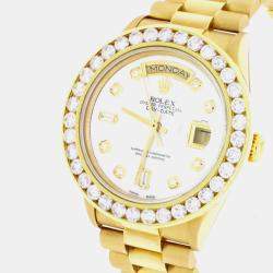 Rolex Customised White MOP 4.0CT Diamond 18K Yellow Gold Day-Date  Automatic Men's Wristwatch 36MM