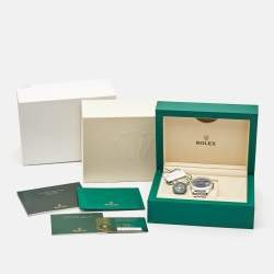 Rolex Blue 18K White Gold Oystersteel Datejust M126334-0026 Men's Wristwatch 41 mm