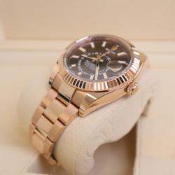 Rolex BrownSky-Dweller Oyster Everose Gold Chocolate Automatic Men's Watch 42 mm