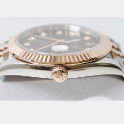 Pre Owned Rolex Datejust 126331-0004 Automatic Chocolate Diamond 18K Rose Gold Stainless Steel Men’s Wristwatch 41 mm