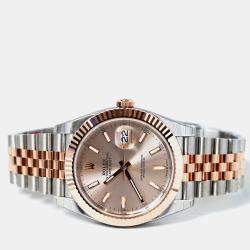 Pre Owned Rolex Datejust 126331-0010 Automatic Sundust 18K Rose Gold Stainless Steel Men’s Wristwatch 41 mm
