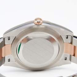 Pre Owned Rolex Slate 18k Everose Stainless Steel Datejust 126331 Men's Wristwatch 41 mm 