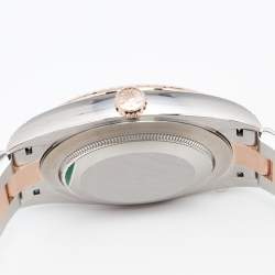 Pre Owned Rolex Slate 18k Everose Stainless Steel Datejust 126331 Men's Wristwatch 41 mm 