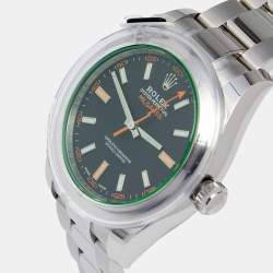 Pre Owned Rolex Black Stainless Steel Milgauss M116400GV-0001 Men's Wristwatch 40 mm