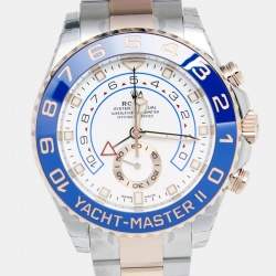 Rolex White 18K Everose Gold Oystersteel Cerachrom Yacht-Master II M116681-0002 Men's Wristwatch 44 mm