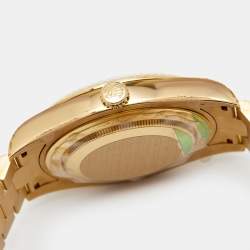 Pre Owned Rolex Champagne 18k Yellow Gold Diamond Day-Date II 218238 Men's Wristwatch 41 mm