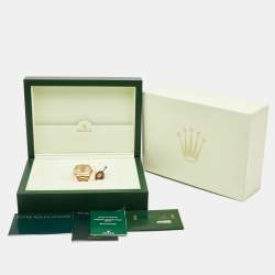 Pre Owned Rolex Champagne 18k Yellow Gold Diamond Day-Date II 218238 Men's Wristwatch 41 mm