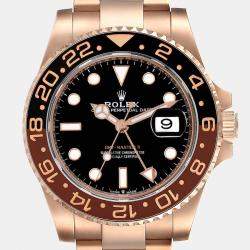 Rolex Black 18k Rose Gold GMT-Master II 126715 CHNR Automatic Men's Wristwatch 40 mm