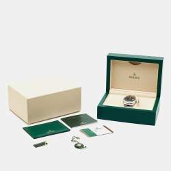 Pre Owned Rolex Charcoal Dark Grey 18K White Gold Stainless Steel Datejust II 116334-0002 Men's Wristwatch 41 mm