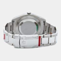 Pre Owned Rolex Charcoal Dark Grey 18K White Gold Stainless Steel Datejust II 116334-0002 Men's Wristwatch 41 mm