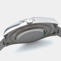 Pre Owned Rolex Charcoal Dark Grey 18K White Gold Stainless Steel Datejust II 116334-0002 Men's Wristwatch 41 mm