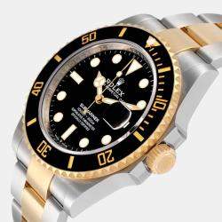 Rolex Black 18k Yellow Gold And Stainless Steel Submariner 126613 LN Automatic Men's Wristwatch 41 mm