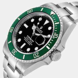 Rolex Black Stainless Steel Submariner Starbucks Men's Wristwatch 41 mm
