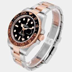 Rolex Rootbeer Stainless Steel &18K Rose Gold GMT-MASTER II Men's Wristwatch 40 mm