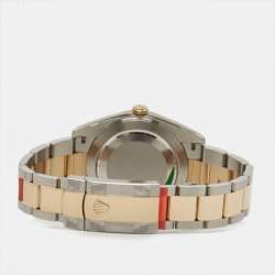 Pre Owned Rolex Champagne 18K Yellow Gold Oystersteel Datejust M126303-0009 Men's Wristwatch 41 mm