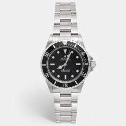 Rolex Black Stainless Steel Submariner 14060 Men's Wristwatch 40 mm