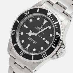 Rolex Black Stainless Steel Submariner 14060 Men's Wristwatch 40 mm