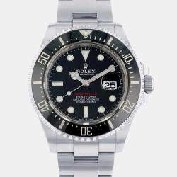 Rolex Black Stainless Steel Sea-Dweller Automatic Men's Wristwatch 43 mm