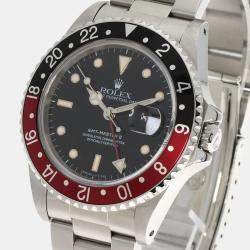 Rolex Black Stainless Steel GMT-Master II 16710 Automatic Men's Wristwatch 40 mm