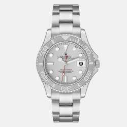 Rolex Yachtmaster Midsize Steel Platinum Men's Watch 35.0 mm