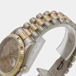 Rolex Champagne 18k Rose Gold Yellow Gold White Gold Datejust 68279BIC Automatic Men's Wristwatch 31 mm