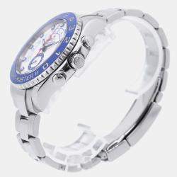 Rolex White Stainless Steel Yacht-Master II 116680 Automatic Men's Wristwatch 44 mm