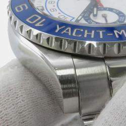Rolex White Stainless Steel Yacht-Master II 116680 Automatic Men's Wristwatch 44 mm