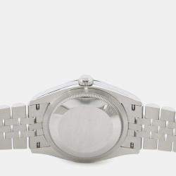 Rolex White 18k White Gold Stainless Steel Datejust  Automatic Men's Wristwatch 36 mm