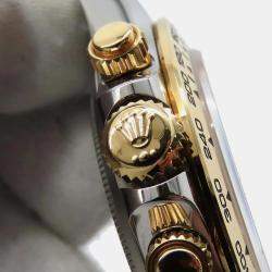 Rolex Champagne 18k Yellow Gold Stainless Steel Cosmograph Daytona Automatic Men's Wristwatch 40 mm