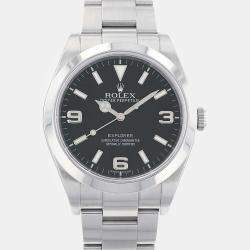 Rolex Black Stainless Steel Explorer II 214270 Automatic Men's Wristwatch 39 mm