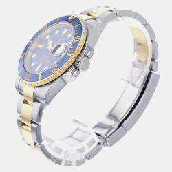 Rolex Blue 18k Yellow Gold Stainless Steel Submariner 116613LB Automatic Men's Wristwatch 40 mm