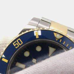 Rolex Blue 18k Yellow Gold Stainless Steel Submariner 116613LB Automatic Men's Wristwatch 40 mm