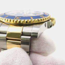 Rolex Blue 18k Yellow Gold Stainless Steel Submariner 116613LB Automatic Men's Wristwatch 40 mm