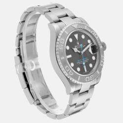 Rolex Yachtmaster Rhodium Dial Steel Platinum Mens Watch 116622  